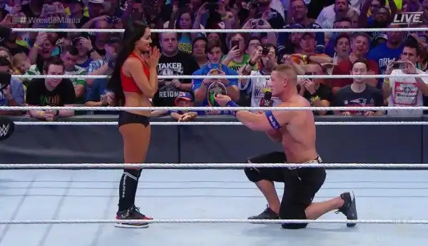 John Cena Proposes To Girlfriend After Winning Match At Wrestlemania 33 (Photos, Video)